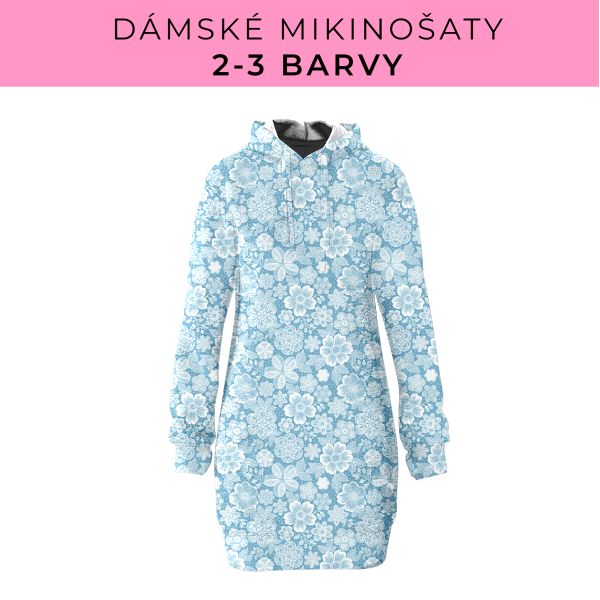 DÁMSKÝ střih - Mikinošaty 2-3 barvy