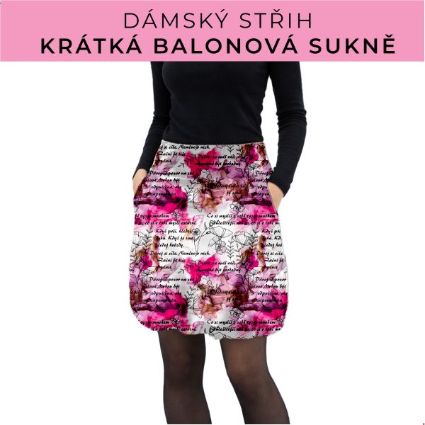 Dámský střih - balonová krátká sukně