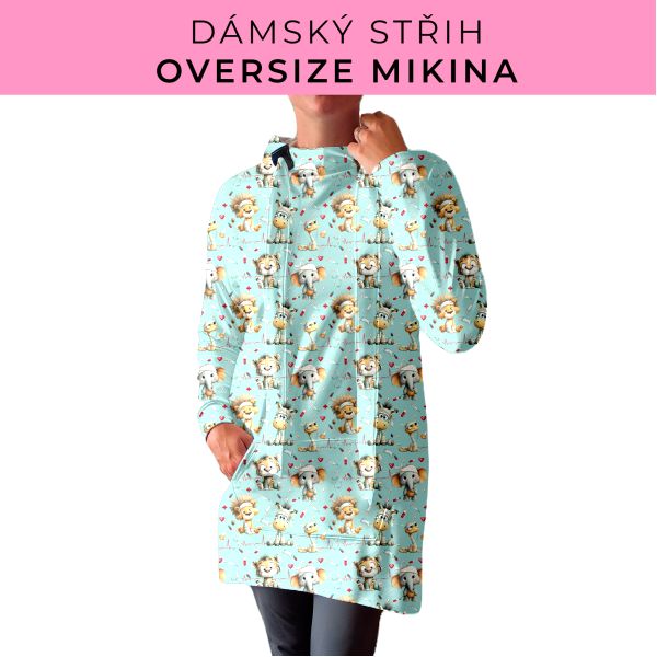 DÁMSKÝ střih - Oversize mikina