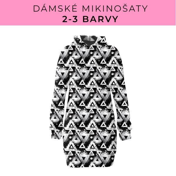 DÁMSKÝ střih - Mikinošaty 2-3 barvy