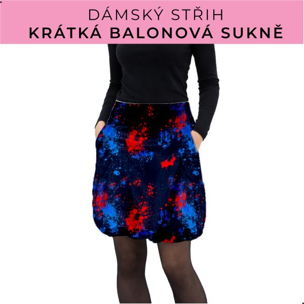Dámský střih - balonová krátká sukně