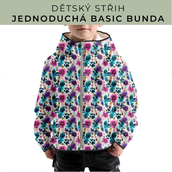 Dětský střih - jednoduchá dětská BASIC  bunda