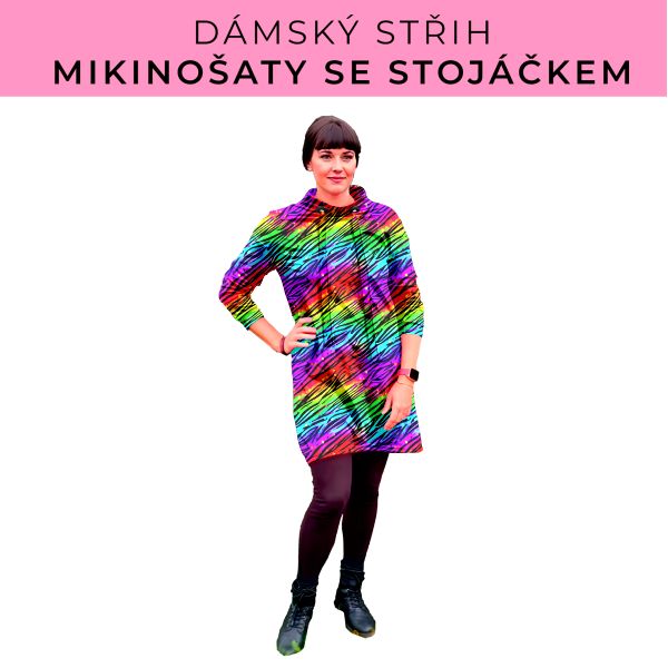 Dámský střih - mikinové šaty se stojáčkem