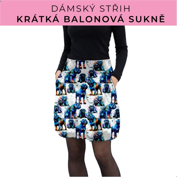 Dámský střih - balonová krátká sukně