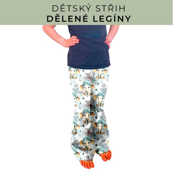 Dětský střih - Dělené legíny