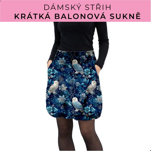 Dámský střih - balonová krátká sukně