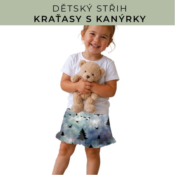 Dětský střih - Kraťásky s kanýrkem