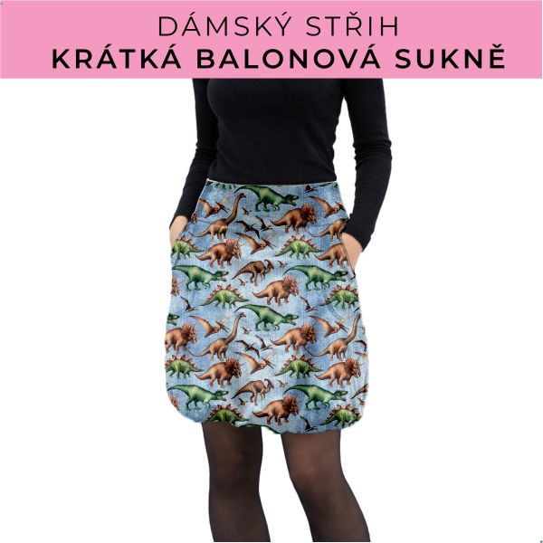 Dámský střih - balonová krátká sukně