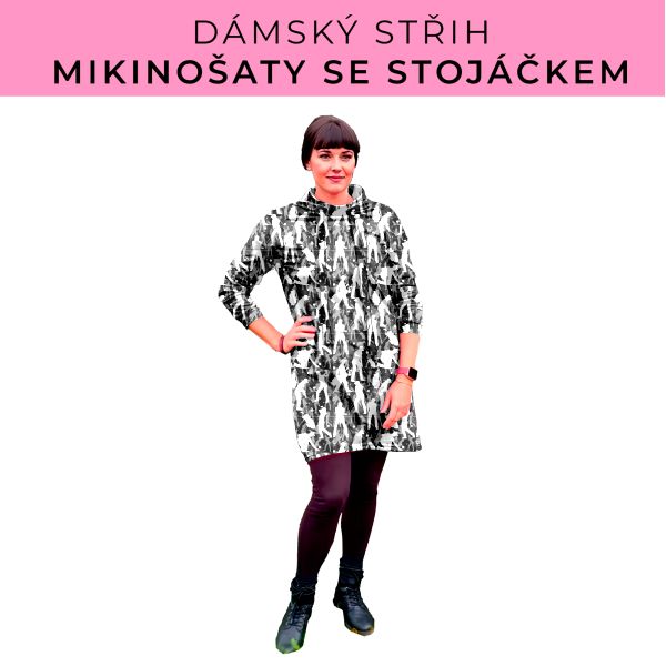 Dámský střih - mikinové šaty se stojáčkem