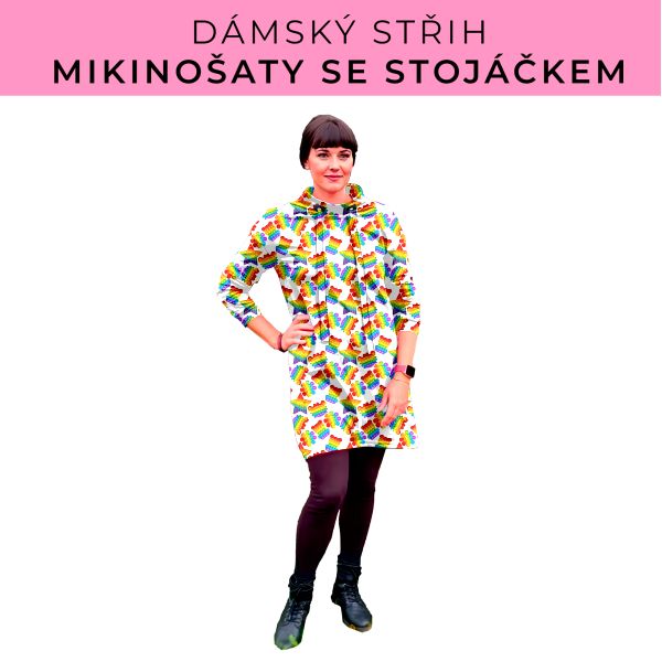 Dámský střih - mikinové šaty se stojáčkem