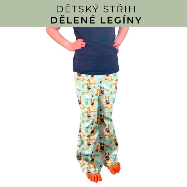 Dětský střih - Dělené legíny