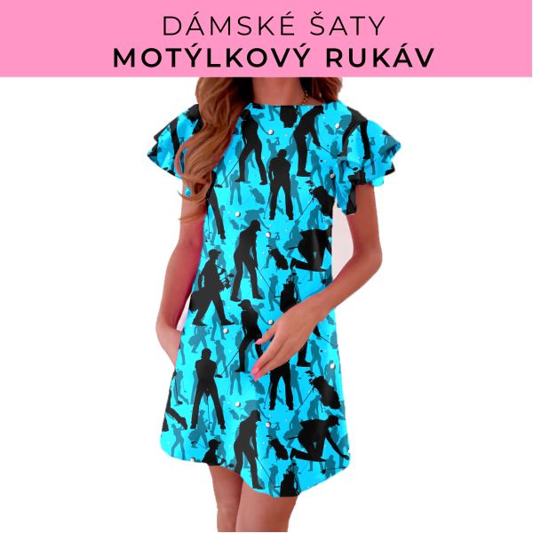 DÁMSKÝ střih - šaty s motýlkovým rukávem