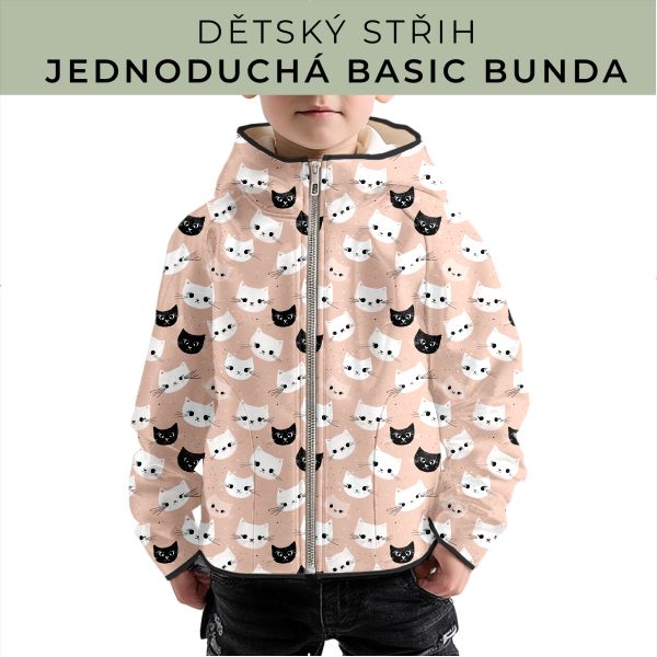 Dětský střih - jednoduchá dětská BASIC  bunda