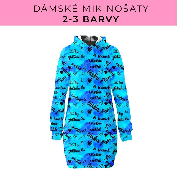DÁMSKÝ střih - Mikinošaty 2-3 barvy