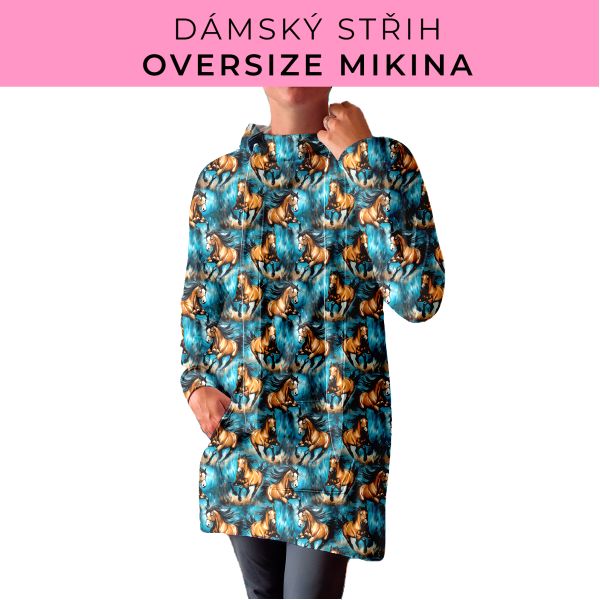 DÁMSKÝ střih - Oversize mikina