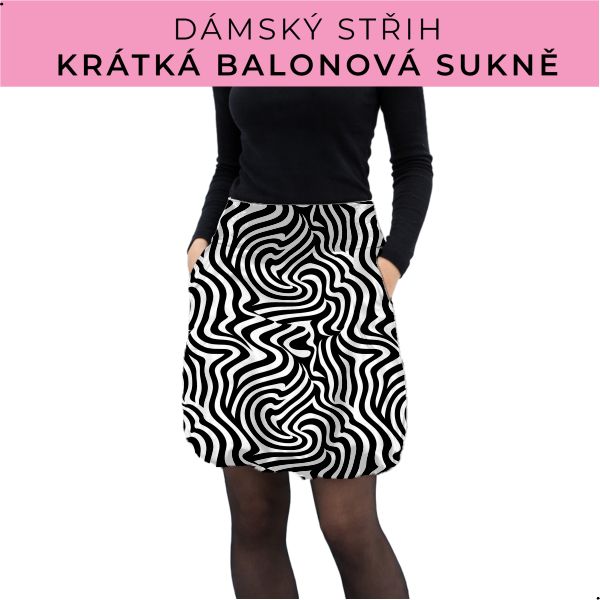 Dámský střih - balonová krátká sukně