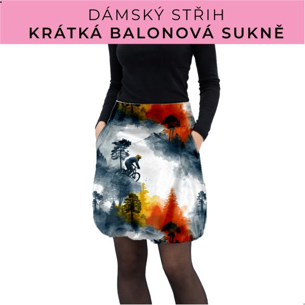 Dámský střih - balonová krátká sukně