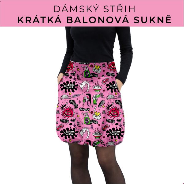 Dámský střih - balonová krátká sukně