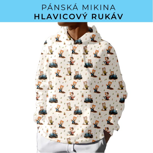 PÁNSKÝ střih - mikina s kapucí