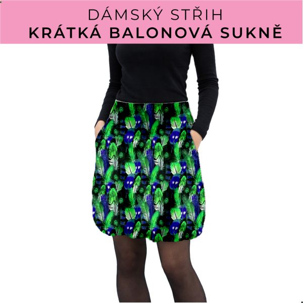 Dámský střih - balonová krátká sukně