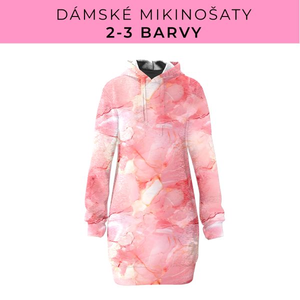DÁMSKÝ střih - Mikinošaty 2-3 barvy