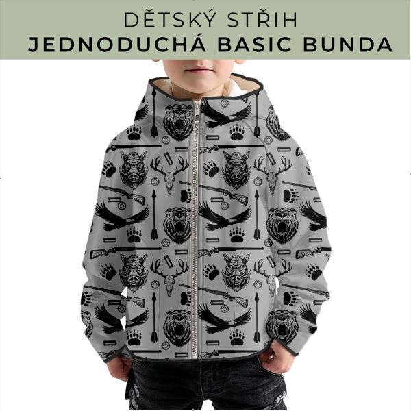 Dětský střih - jednoduchá dětská BASIC  bunda