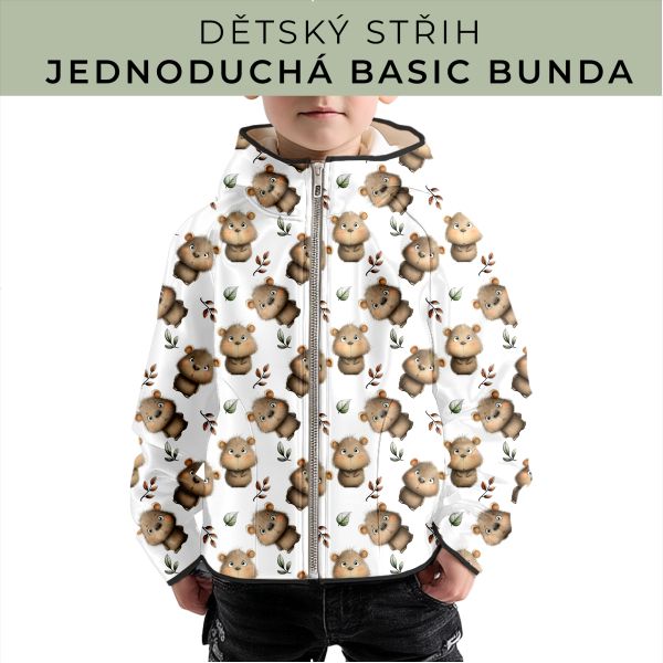 Dětský střih - jednoduchá dětská BASIC  bunda