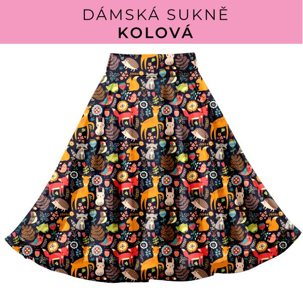 DÁMSKÝ střih - Kolová sukně
