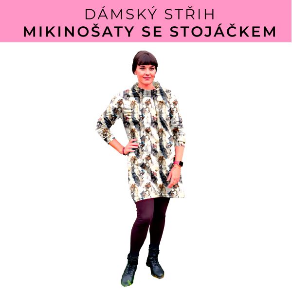 Dámský střih - mikinové šaty se stojáčkem