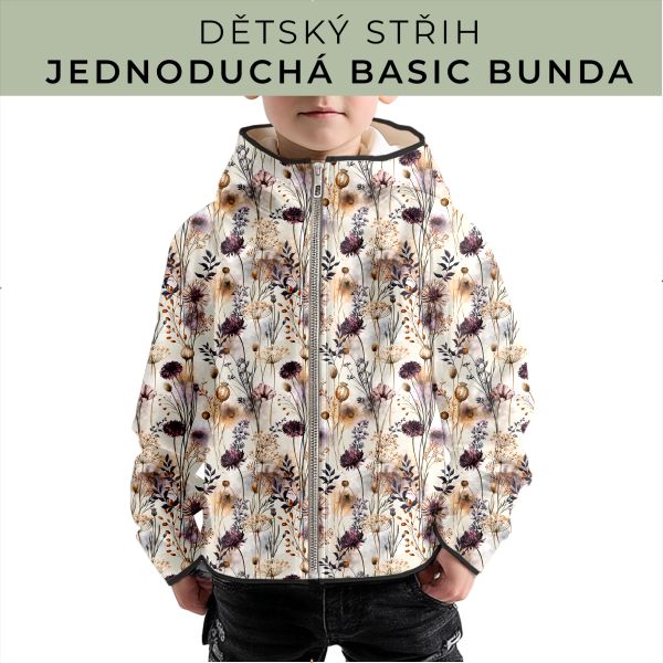 Dětský střih - jednoduchá dětská BASIC  bunda
