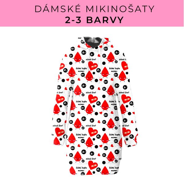DÁMSKÝ střih - Mikinošaty 2-3 barvy