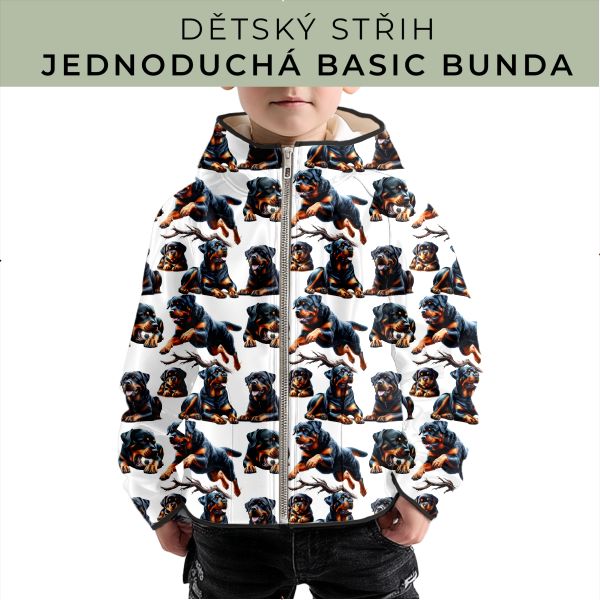 Dětský střih - jednoduchá dětská BASIC  bunda
