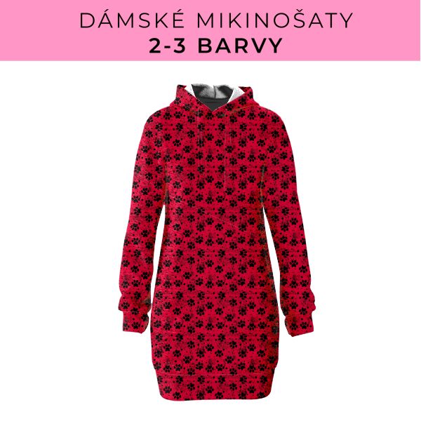 DÁMSKÝ střih - Mikinošaty 2-3 barvy
