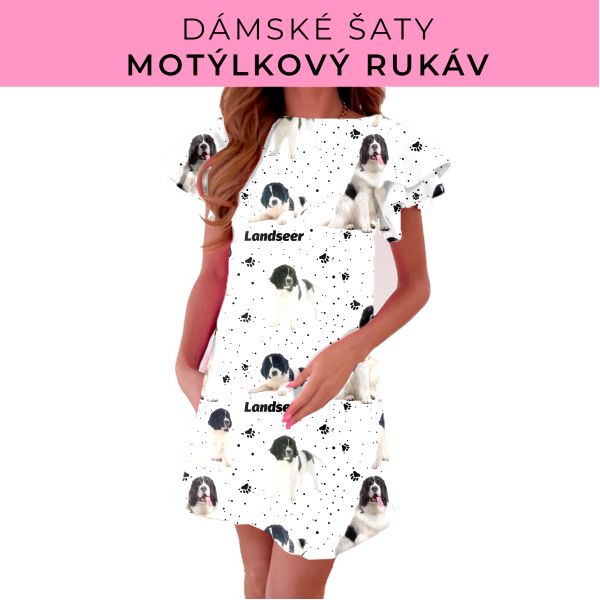 DÁMSKÝ střih - šaty s motýlkovým rukávem