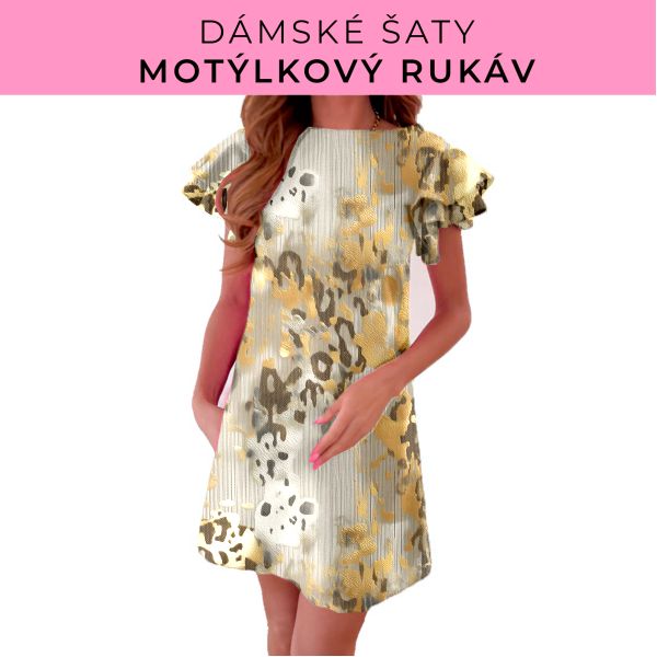 DÁMSKÝ střih - šaty s motýlkovým rukávem