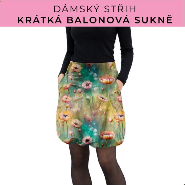 Dámský střih - balonová krátká sukně