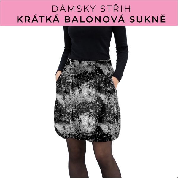 Dámský střih - balonová krátká sukně