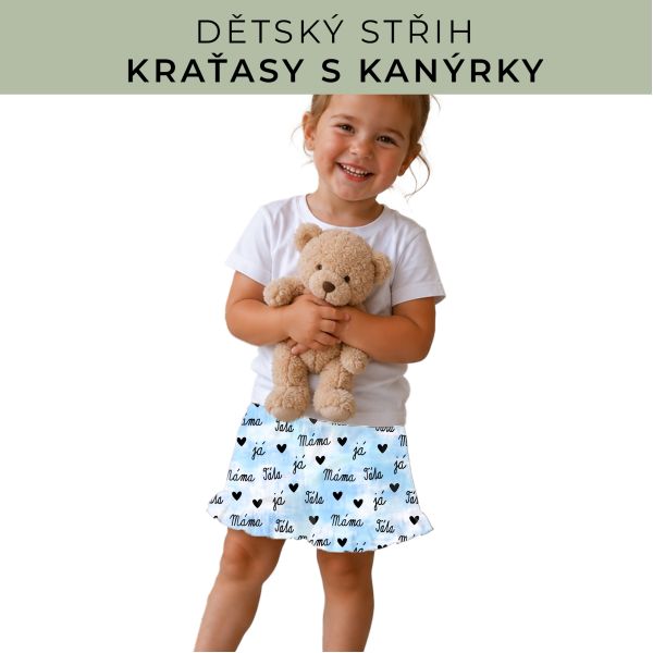 Dětský střih - Kraťásky s kanýrkem