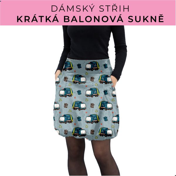 Dámský střih - balonová krátká sukně