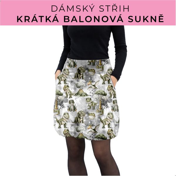Dámský střih - balonová krátká sukně