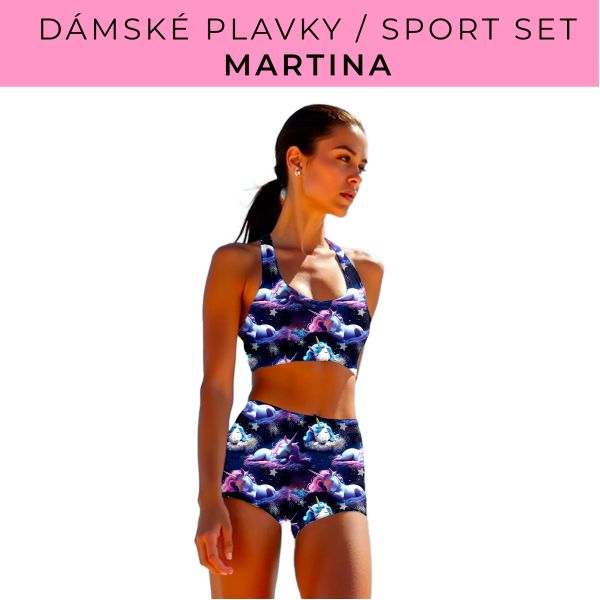 Dámský střih - plavky / sportovní set Martina