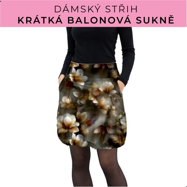 Dámský střih - balonová krátká sukně