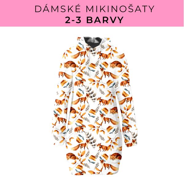 DÁMSKÝ střih - Mikinošaty 2-3 barvy
