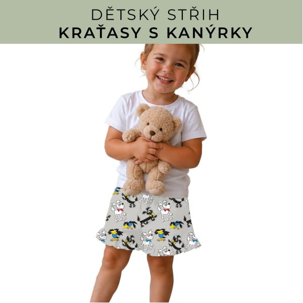 Dětský střih - Kraťásky s kanýrkem