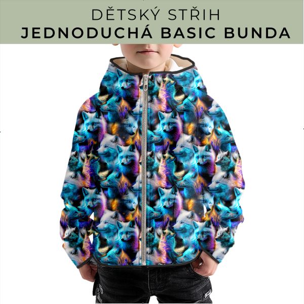 Dětský střih - jednoduchá dětská BASIC  bunda