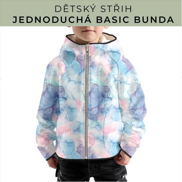 Dětský střih - jednoduchá dětská BASIC  bunda