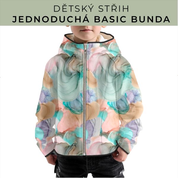 Dětský střih - jednoduchá dětská BASIC  bunda