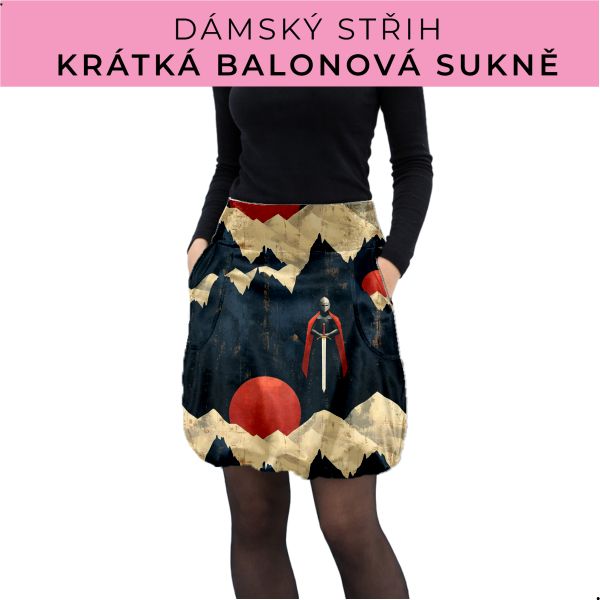 Dámský střih - balonová krátká sukně