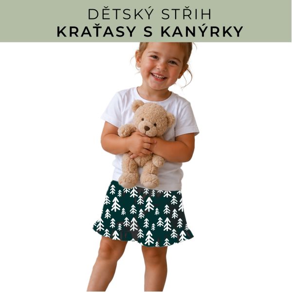 Dětský střih - Kraťásky s kanýrkem