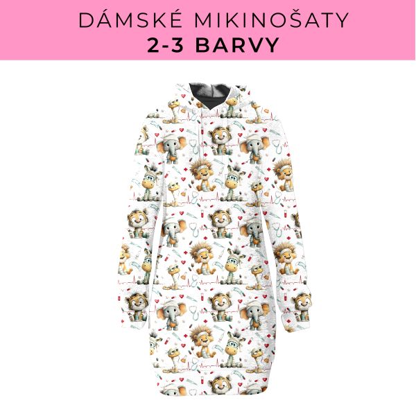DÁMSKÝ střih - Mikinošaty 2-3 barvy